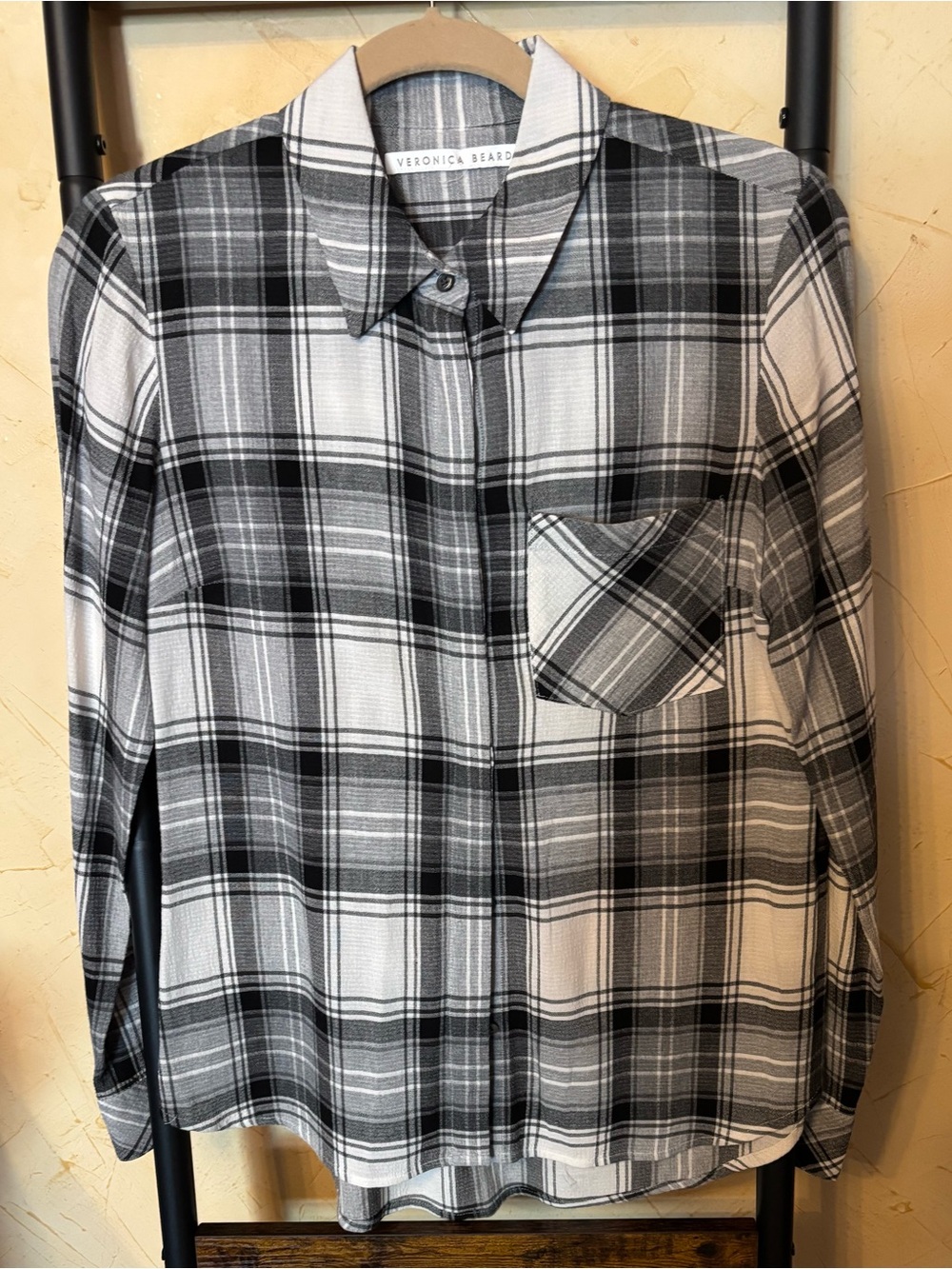 Veronica Beard Size S Plaid Button-Down Shirt